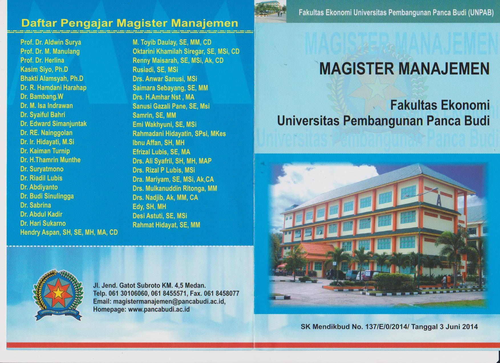 Unpab Program Magister Manajemen Universitas Pembangunan Panca Budi