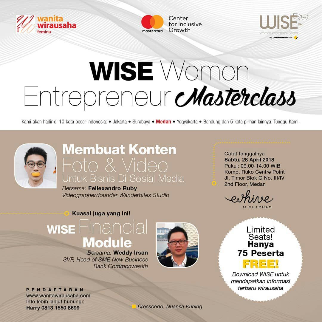 Seminar WISE WOMAN ENTERPRENEUR MASTERCLASS