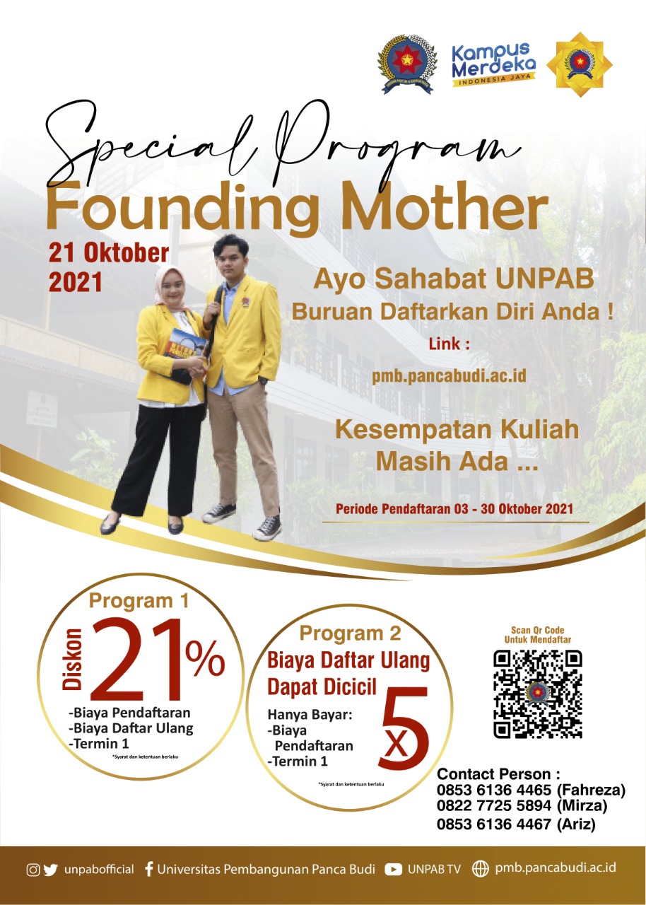 UNPAB Mepersembahkan Special Program Founding Mother unpab-mepersembahkan-special-program-founding-mother_310022.jpeg